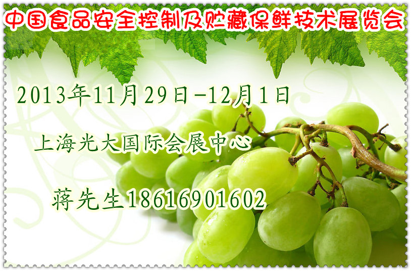 2013上海食品贮藏技术展2013上海食品保鲜技术展1